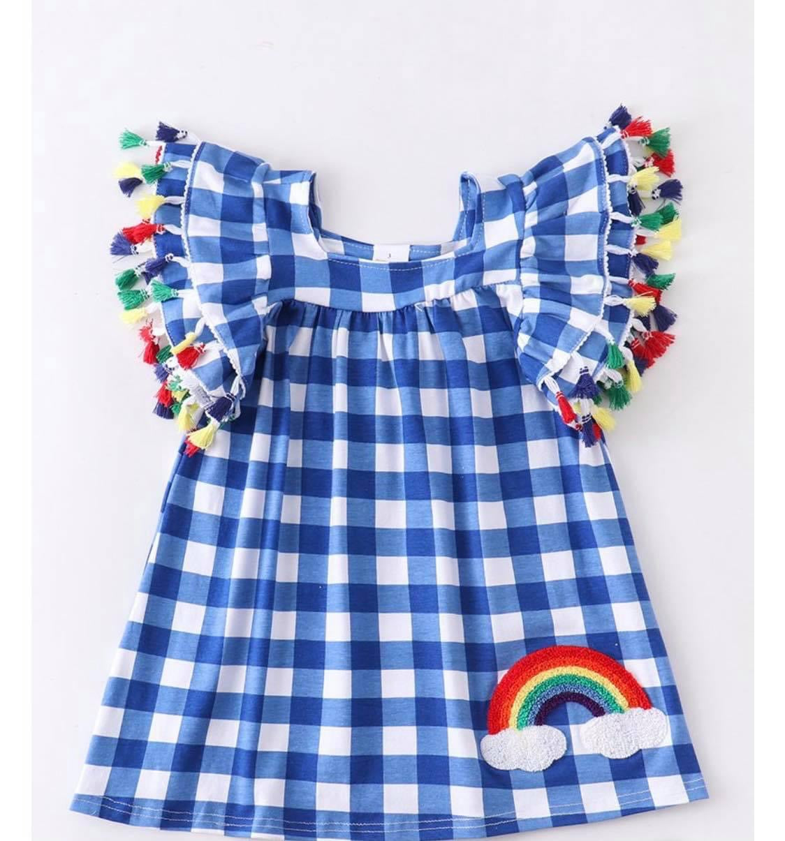 Rainbow Gingham Dress